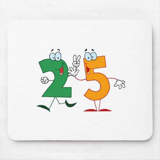 Glückszahl 25 mousepad (Vorne)