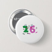 Glückszahl 26 button (Vorne & Hinten)