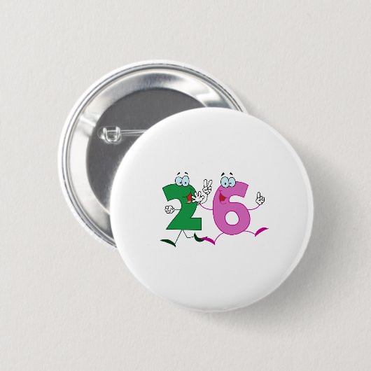 Glückszahl 26 button (Vorne & Hinten)
