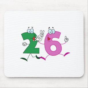 Glückszahl 26 mousepad