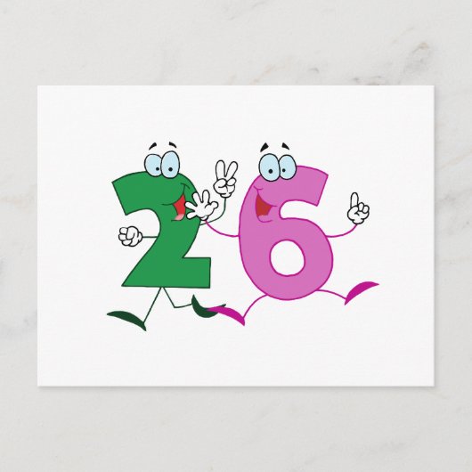 Glückszahl 26 postkarte (Vorderseite)