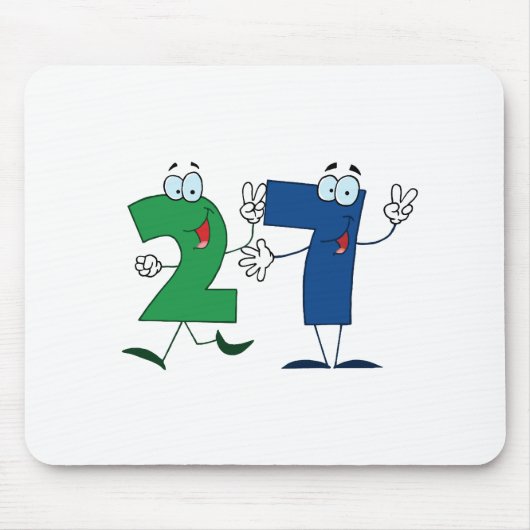 Glückszahl 27 mousepad (Vorne)