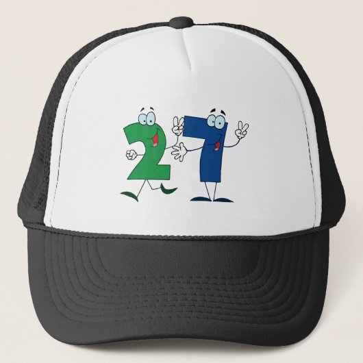 Glückszahl 27 truckerkappe (Vorderseite)