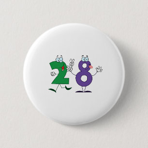 Glückszahl 28 button