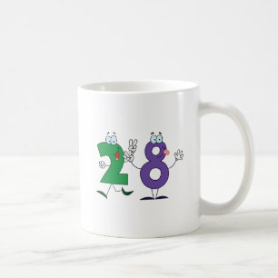 Glückszahl 28 kaffeetasse