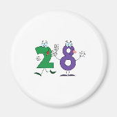 Glückszahl 28 magnet (Vorne)