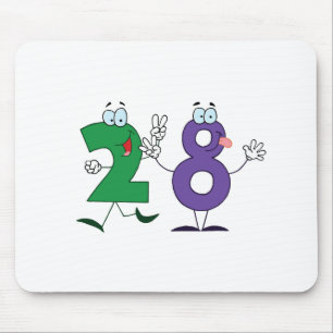 Glückszahl 28 mousepad