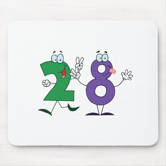 Glückszahl 28 mousepad (Vorne)