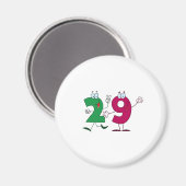 Glückszahl 29 magnet (Vorderseite/Rückseite)