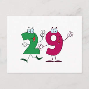 Glückszahl 29 postkarte