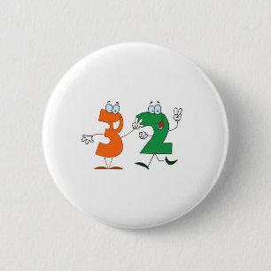Glückszahl 32 button