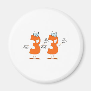 Glückszahl 33 magnet