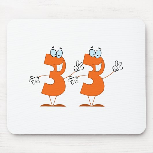 Glückszahl 33 mousepad (Vorne)