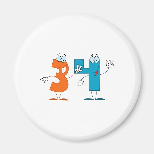 Glückszahl 34 magnet (Vorne)