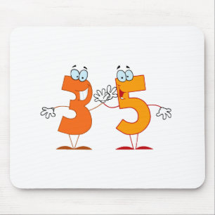 Glückszahl 35 mousepad