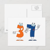 Glückszahl 37 postkarte (Vorne/Hinten)