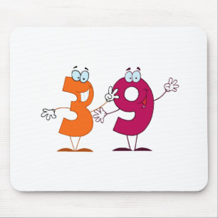 Glückszahl 39 mousepad