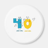 Glückszahl 40 magnet (Vorne)