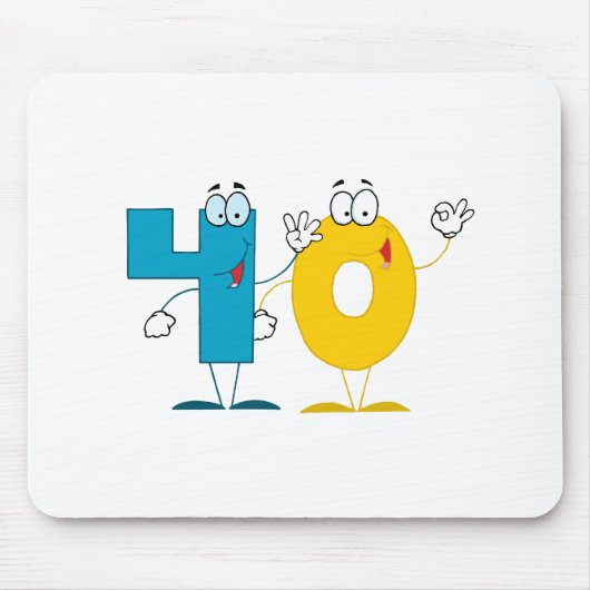 Glückszahl 40 mousepad (Vorne)
