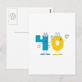 Glückszahl 40 postkarte (Vorne/Hinten)