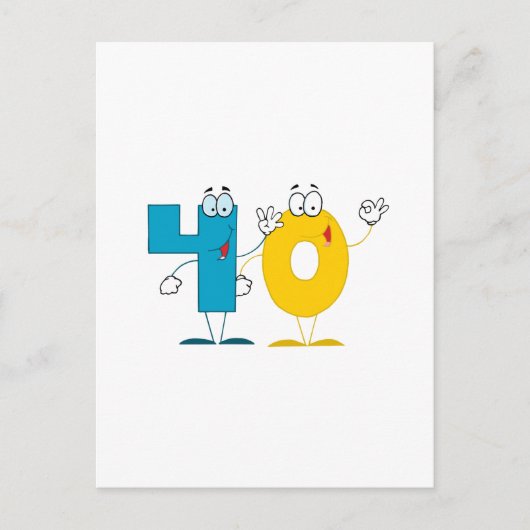 Glückszahl 40 postkarte (Vorderseite)