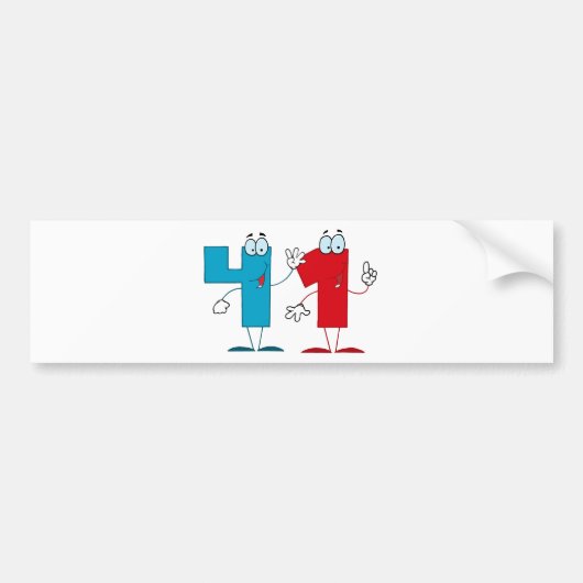Glückszahl 41 autoaufkleber (Vorne)