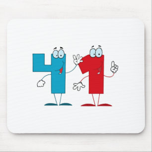 Glückszahl 41 mousepad