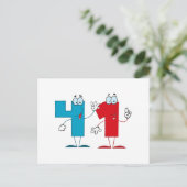 Glückszahl 41 postkarte (Stehend Vorderseite)