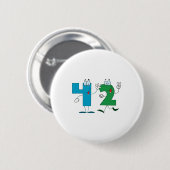 Glückszahl 42 button (Vorne & Hinten)