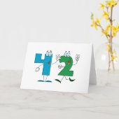 Glückszahl 42 karte (Gelbe Blume)