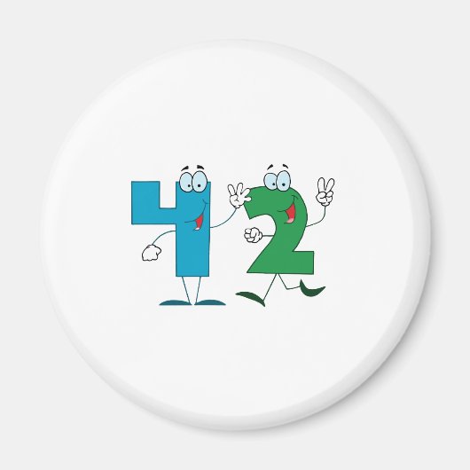 Glückszahl 42 magnet (Vorne)