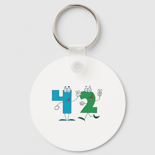 Glückszahl 42 schlüsselanhänger (Vorderseite)