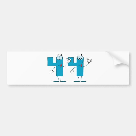 Glückszahl 44 autoaufkleber (Vorne)