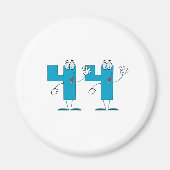 Glückszahl 44 magnet (Vorne)