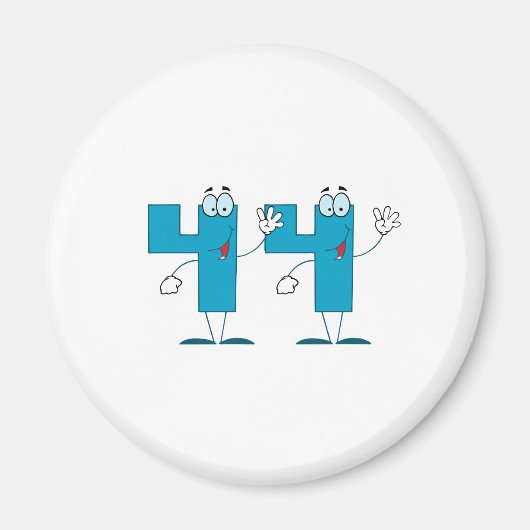 Glückszahl 44 magnet (Vorne)