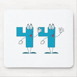 Glückszahl 44 mousepad