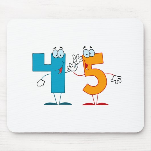 Glückszahl 45 mousepad (Vorne)