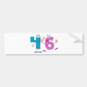 Glückszahl 46 autoaufkleber