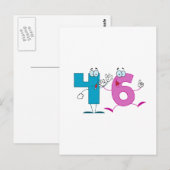 Glückszahl 46 postkarte (Vorne/Hinten)