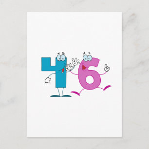 Glückszahl 46 postkarte