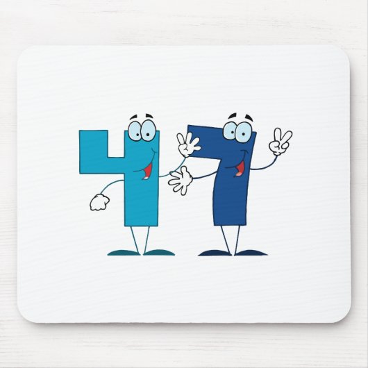 Glückszahl 47 mousepad (Vorne)