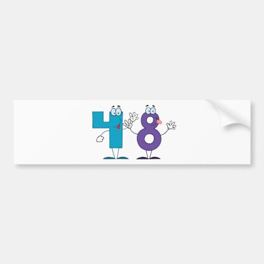 Glückszahl 48 autoaufkleber (Vorne)