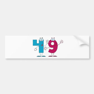 Glückszahl 49 autoaufkleber