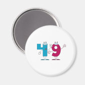 Glückszahl 49 magnet (Vorderseite/Rückseite)