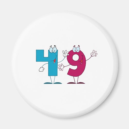 Glückszahl 49 magnet (Vorne)