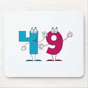 Glückszahl 49 mousepad