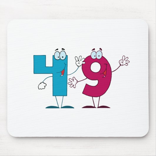 Glückszahl 49 mousepad (Vorne)