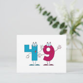 Glückszahl 49 postkarte (Stehend Vorderseite)