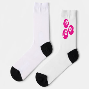 Glückszahl 4 rosa Bälle Socken