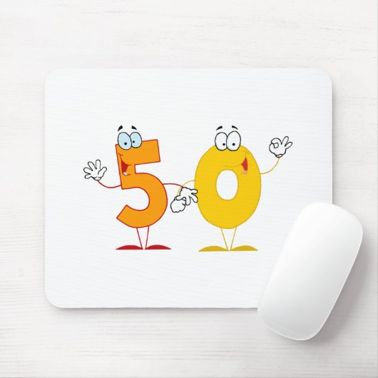Glückszahl 50 mousepad (Mit Mouse)